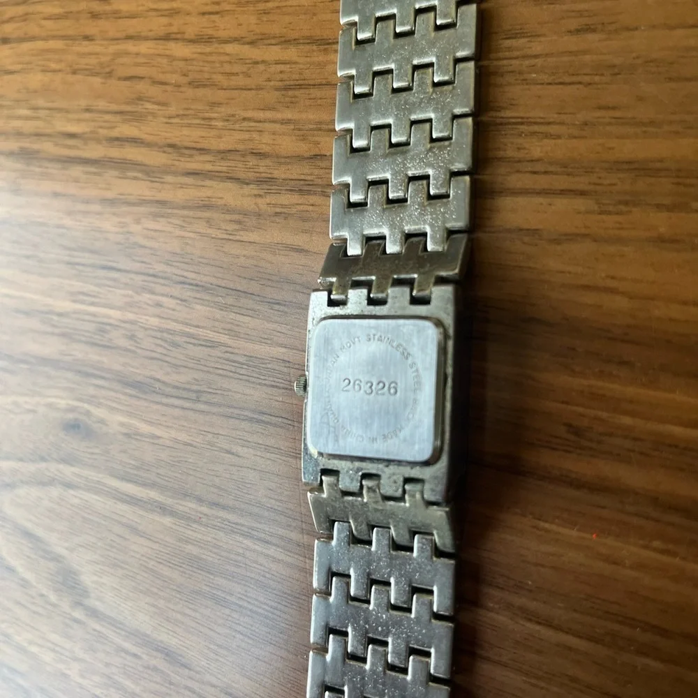 Vintage 90s y2k Passages CHUNKY wide Silver and Gold Square Face Watch